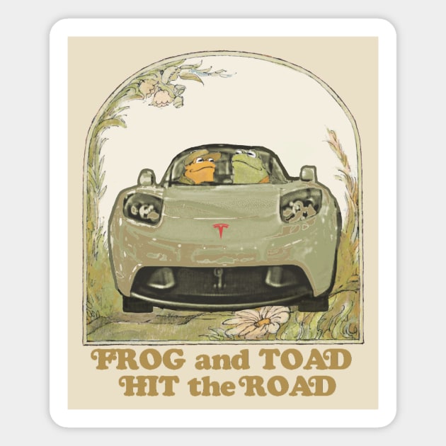 Frog And Toad Hit The Road Magnet by Bigfinz